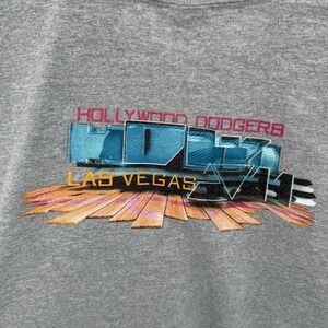 Hollywood Dodgers Las Vegas vintage Graphic t-shirt  Size L Gray Rare